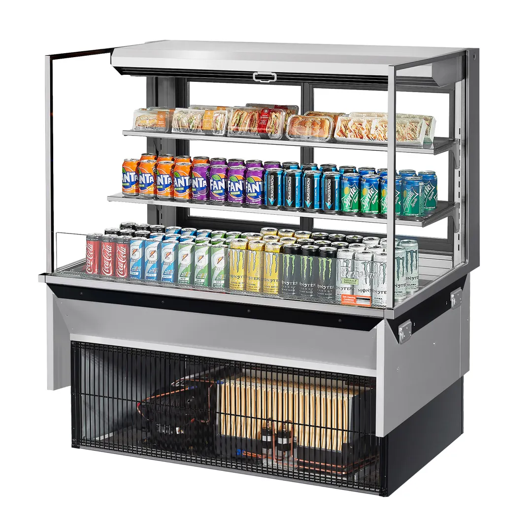 Turbo Air TOM-48L-UFD-S-3SI-N 48" Drop In Open Refrigerated Deli Display Case
