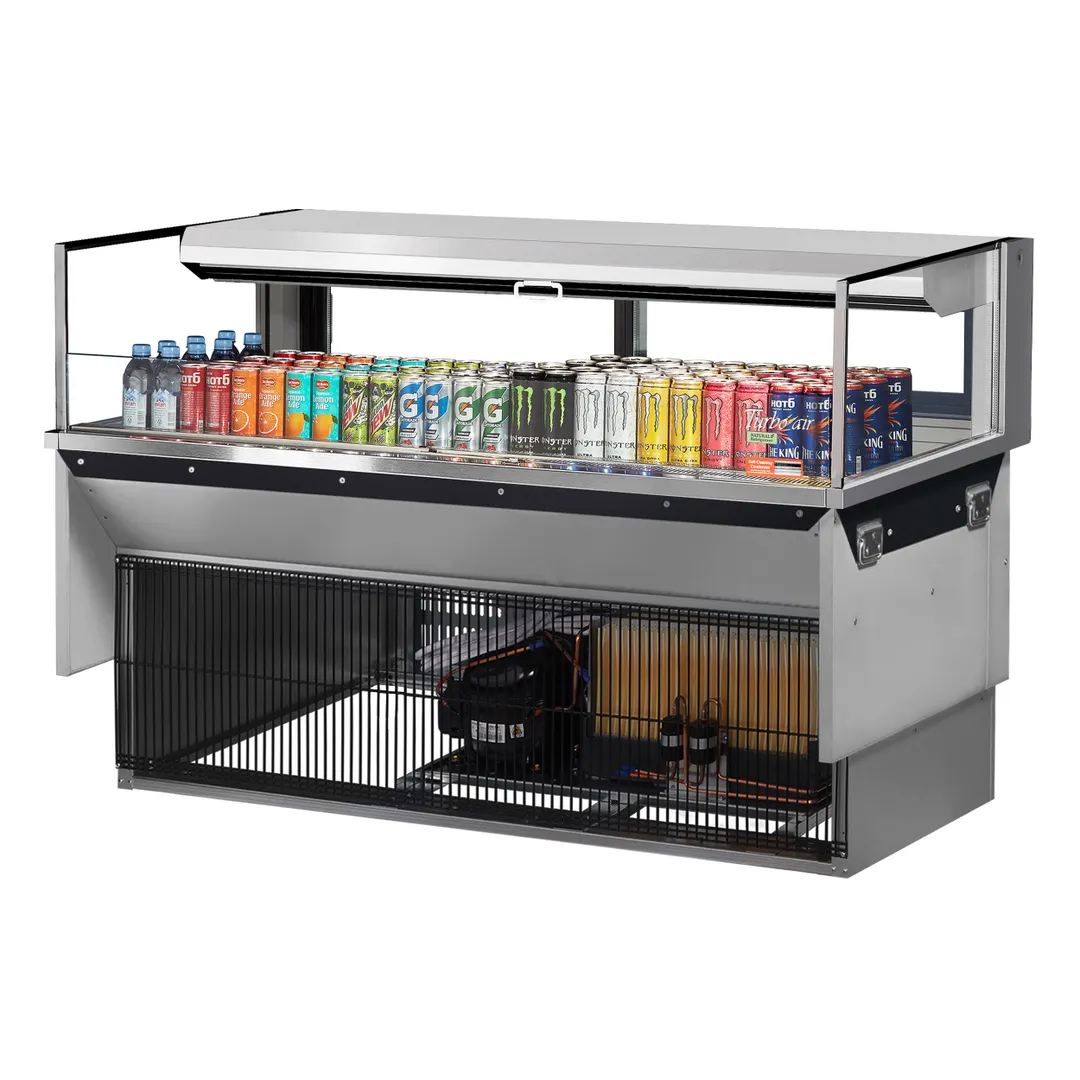 Turbo Air TOM-60L-UFD-S-1SI-N 60" Drop In Open Refrigerated Deli Display Case