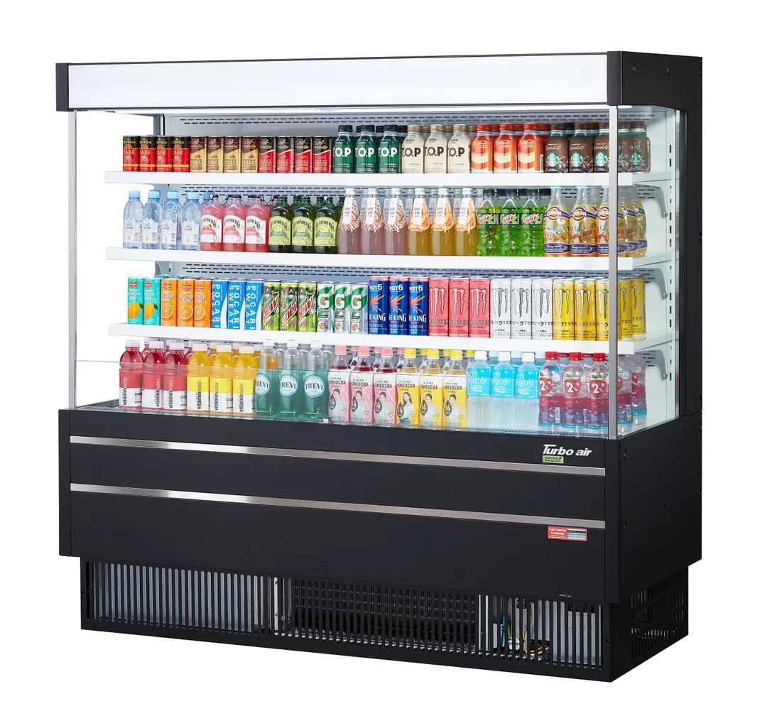 Turbo Air TOM-60MSEW(B)-N 64" Vertical Open Air Merchandiser, Specify Exterior, Self-Contained