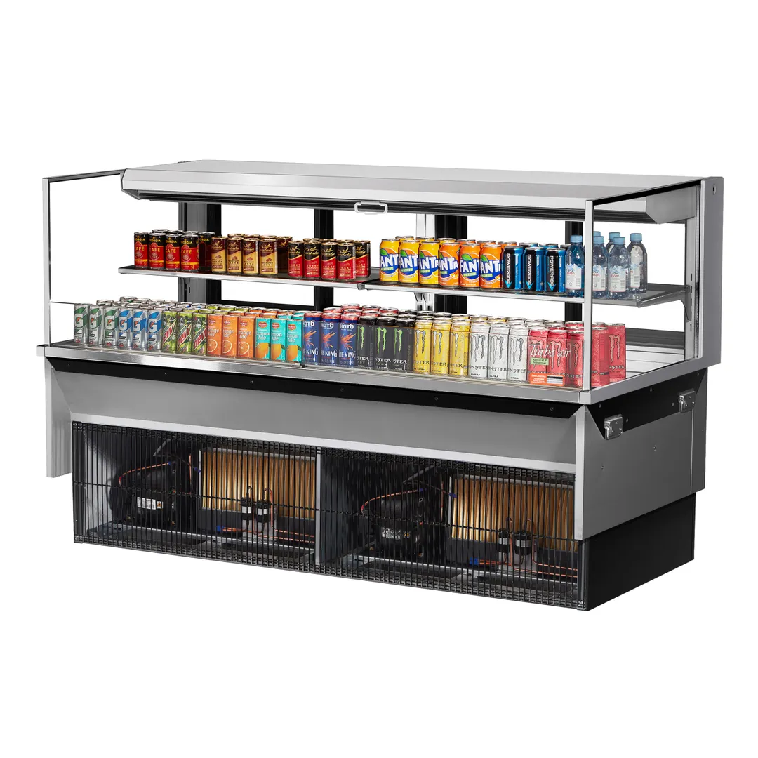 Turbo Air TOM-72L-UFD-S-2SI-N 72" Drop In Open Refrigerated Deli Display Case