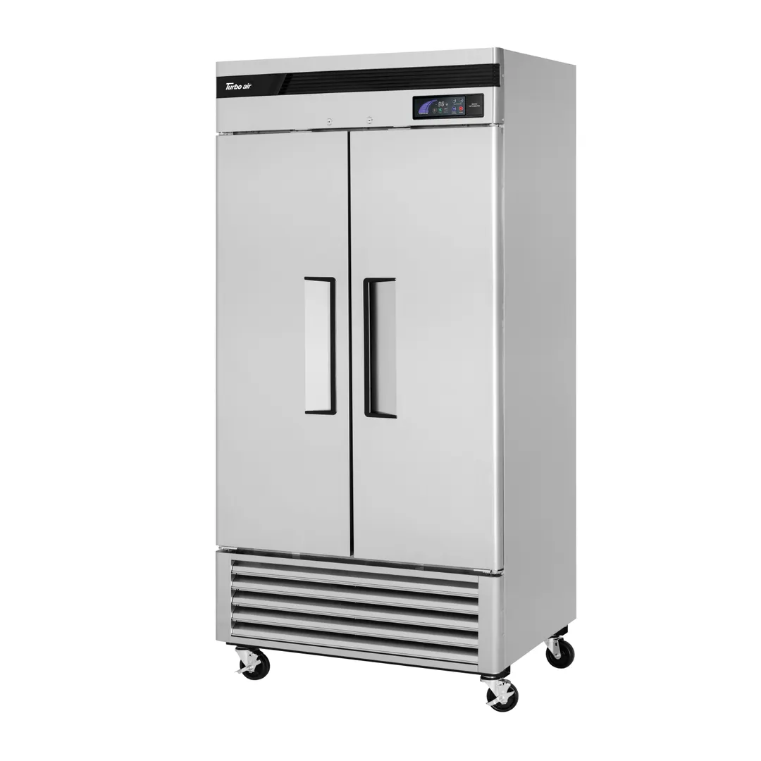 Turbo Air TSR-35SD-N6 39" 2-Section Reach-In Refrigerator w/ 2 Solid Doors, Bottom Mount, Stainless Steel, 29 cu. ft.