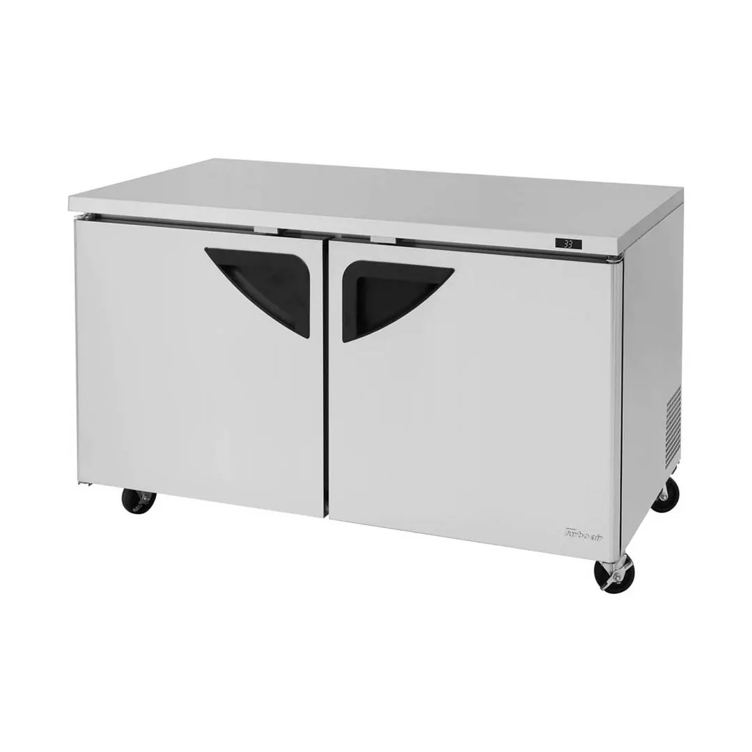 Turbo Air TUR-60SD-N 60" 2-Section Undercounter Refrigerator w/ 2 Doors, 17 cu. ft.