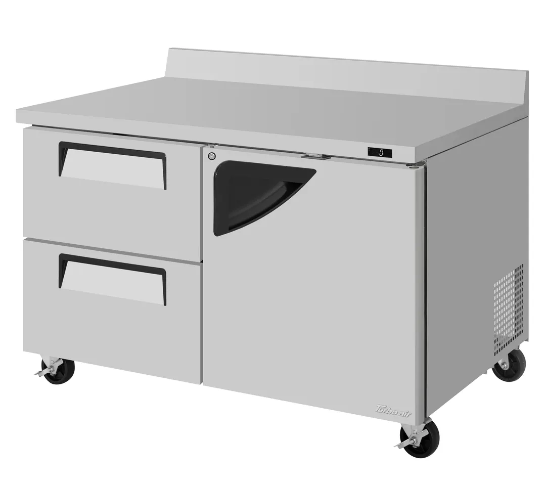 Turbo Air TWF-48SD-D2R-N 48" Two Section WorkTop Freezer, 2 Drawers, 12.0 cu. ft.
