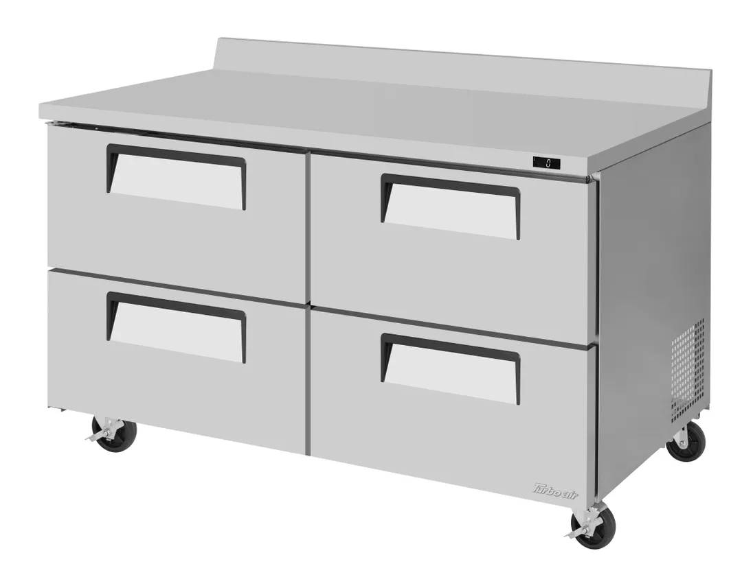 Turbo Air TWF-60SD-D4-N 60" Two Section WorkTop Freezer, 4 Drawers, 17.0 cu. ft.