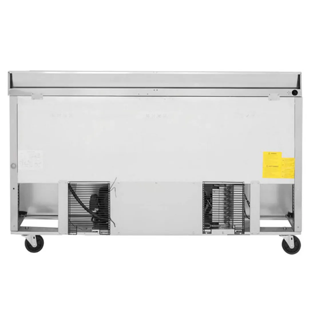 Turbo Air TWF-60SD-N 60" 2-Section Worktop Freezer w/ 2 Doors, 17 cu. ft.