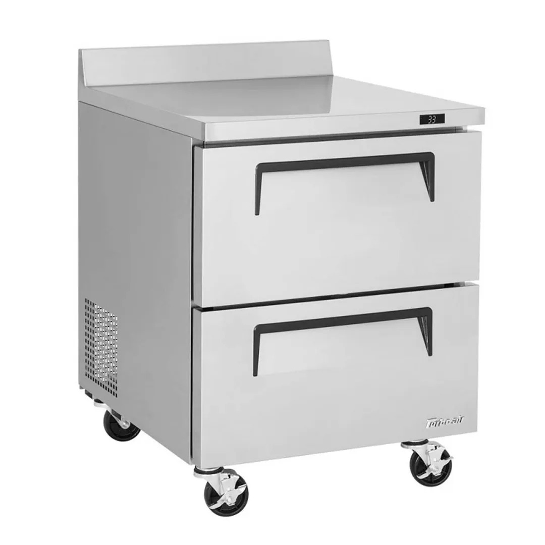Turbo Air TWR-28SD-D2-N 27" 1-Section Worktop Refrigerator w/ 2 Drawers, 7 cu. ft.
