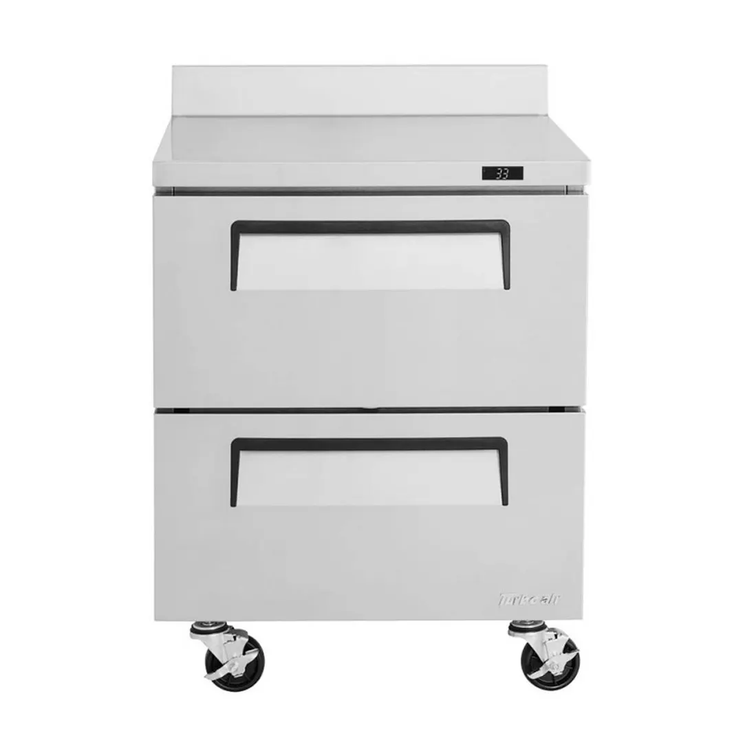 Turbo Air TWR-28SD-D2-N 27" 1-Section Worktop Refrigerator w/ 2 Drawers, 7 cu. ft.