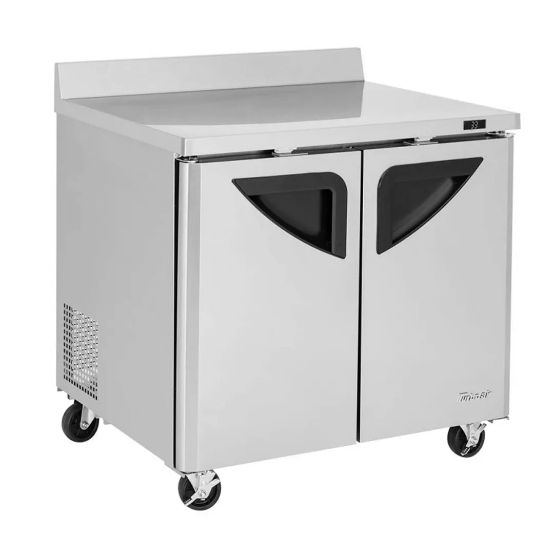 Turbo Air TWR-36SD-N6 36" 2-Section Worktop Refrigerator w/ 2 Doors, 9 cu. ft.
