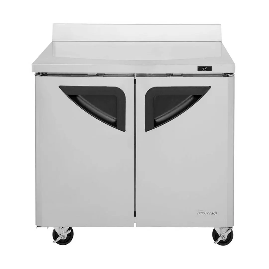 Turbo Air TWR-36SD-N6 36" 2-Section Worktop Refrigerator w/ 2 Doors, 9 cu. ft.