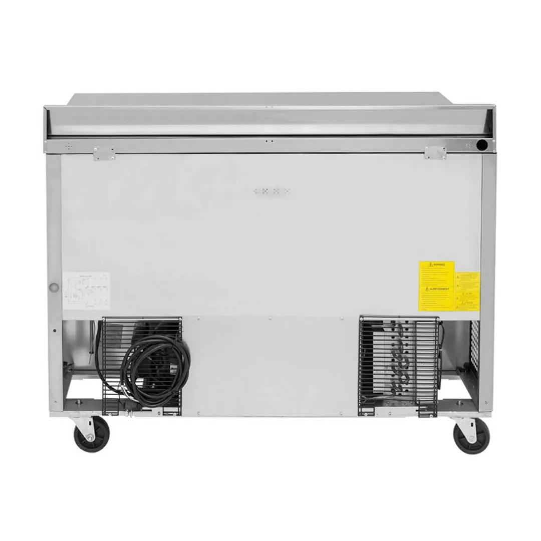 Turbo Air TWR-48SD-D2-N 48" 2-Section Worktop Refrigerator w/ 1 Door & 2 Drawers, 12 cu. ft.