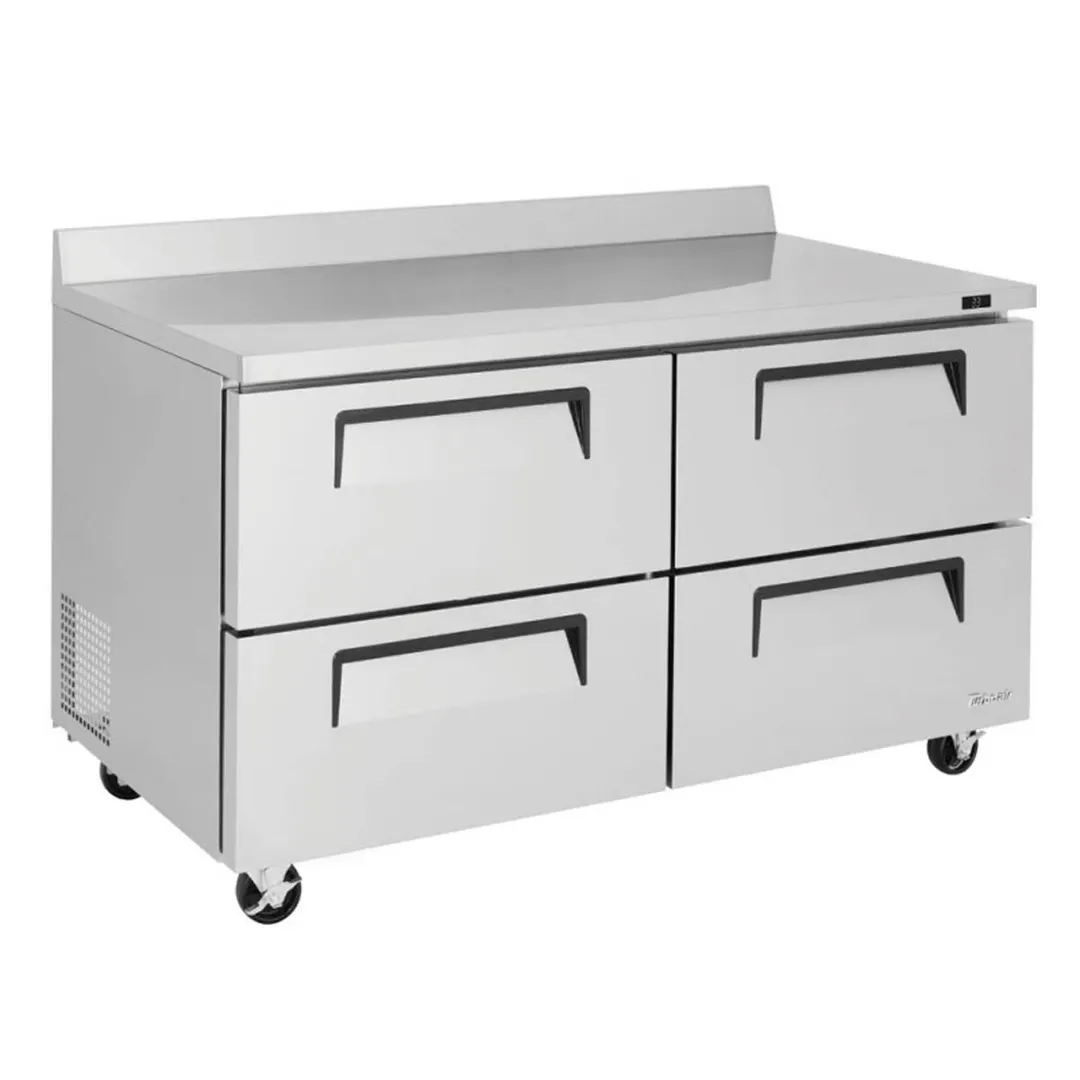 Turbo Air TWR-60SD-D4-N 60" 2-Section Worktop Refrigerator w/ 4 Drawers, 16 cu. ft.