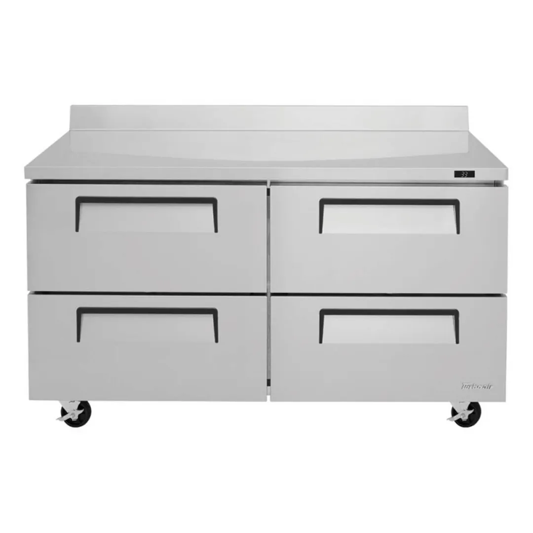 Turbo Air TWR-60SD-D4-N 60" 2-Section Worktop Refrigerator w/ 4 Drawers, 16 cu. ft.