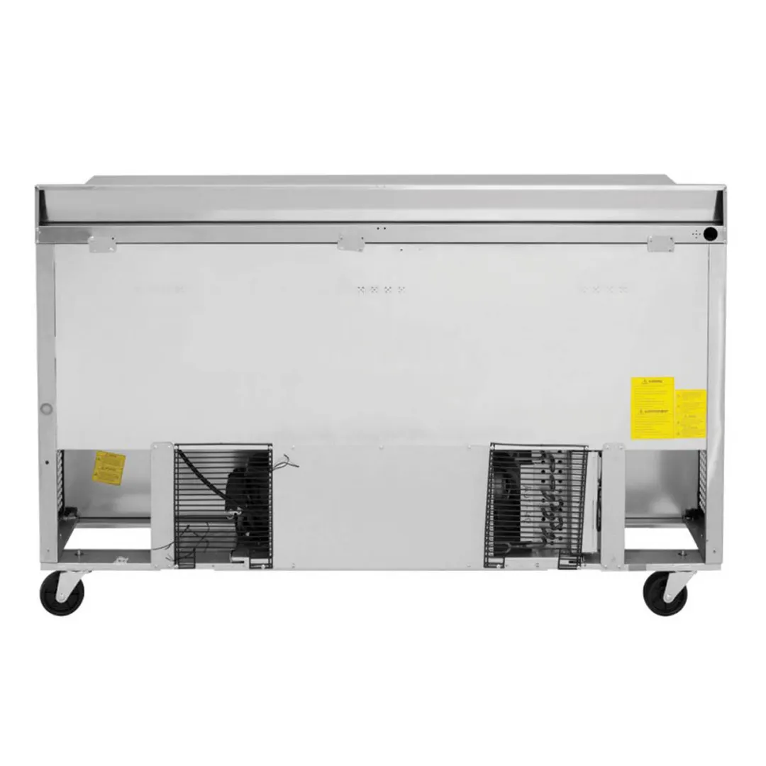 Turbo Air TWR-60SD-D4-N 60" 2-Section Worktop Refrigerator w/ 4 Drawers, 16 cu. ft.