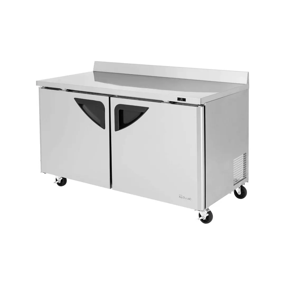 Turbo Air TWR-60SD-N 60" 2-Section Worktop Refrigerator w/ 2 Doors, 16 cu. ft.