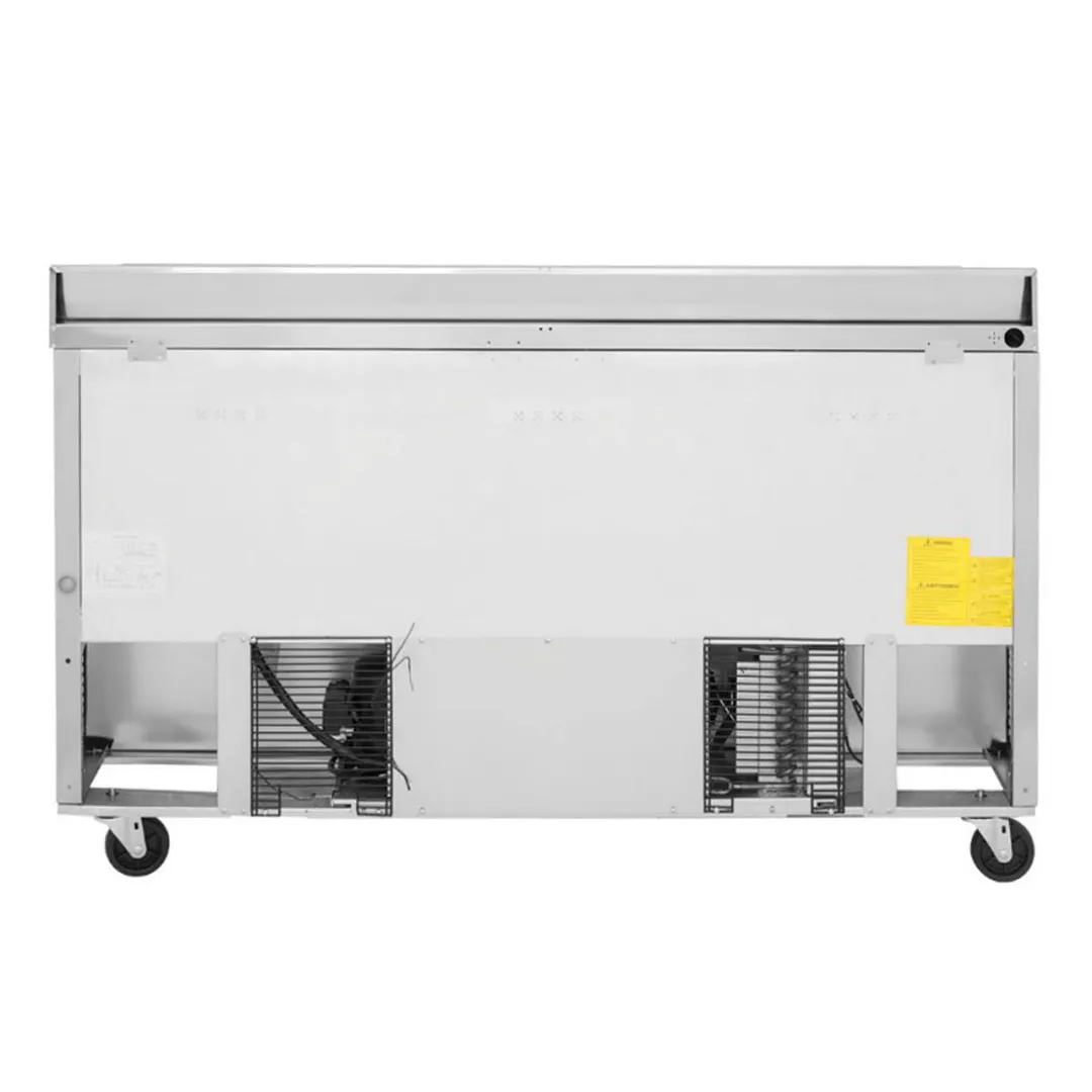 Turbo Air TWR-60SD-N 60" 2-Section Worktop Refrigerator w/ 2 Doors, 16 cu. ft.