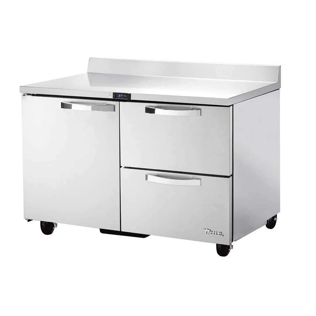 True TWT-48D-2-HC~SPEC3 48" 2-Section Worktop Refrigerator w/ 2 Drawers & 1 Door