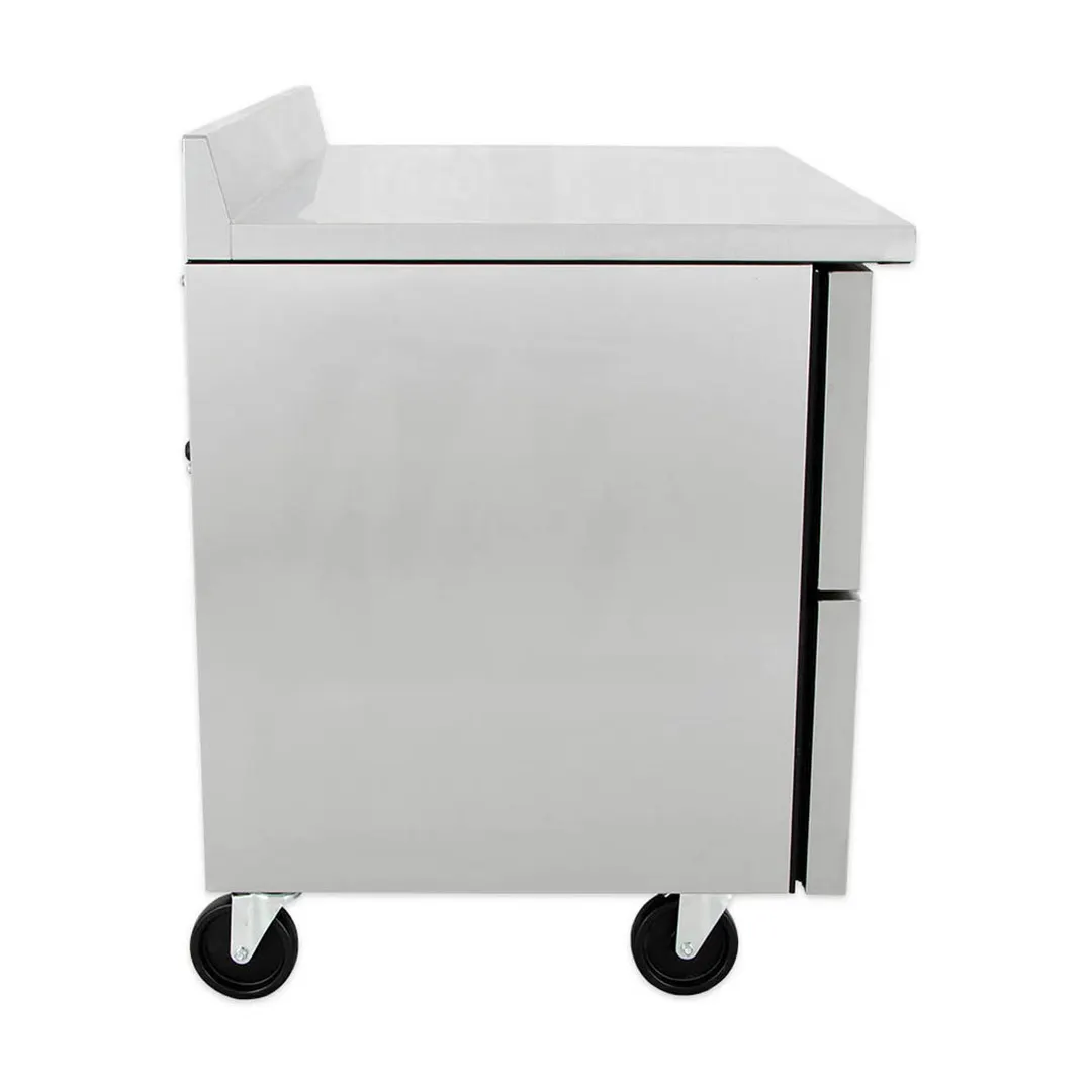 True TWT-48D-4-HC 48" 2-Section Worktop Refrigerator w/ 4 Drawers, Rear Mounted