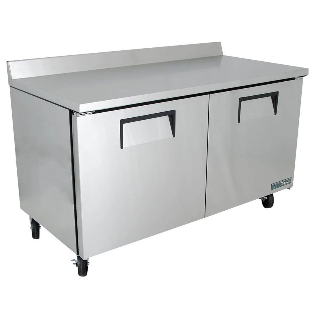 True TWT-60-HC 60" 2-Section Worktop Refrigerator w/ 2 Doors, Rear Mounted