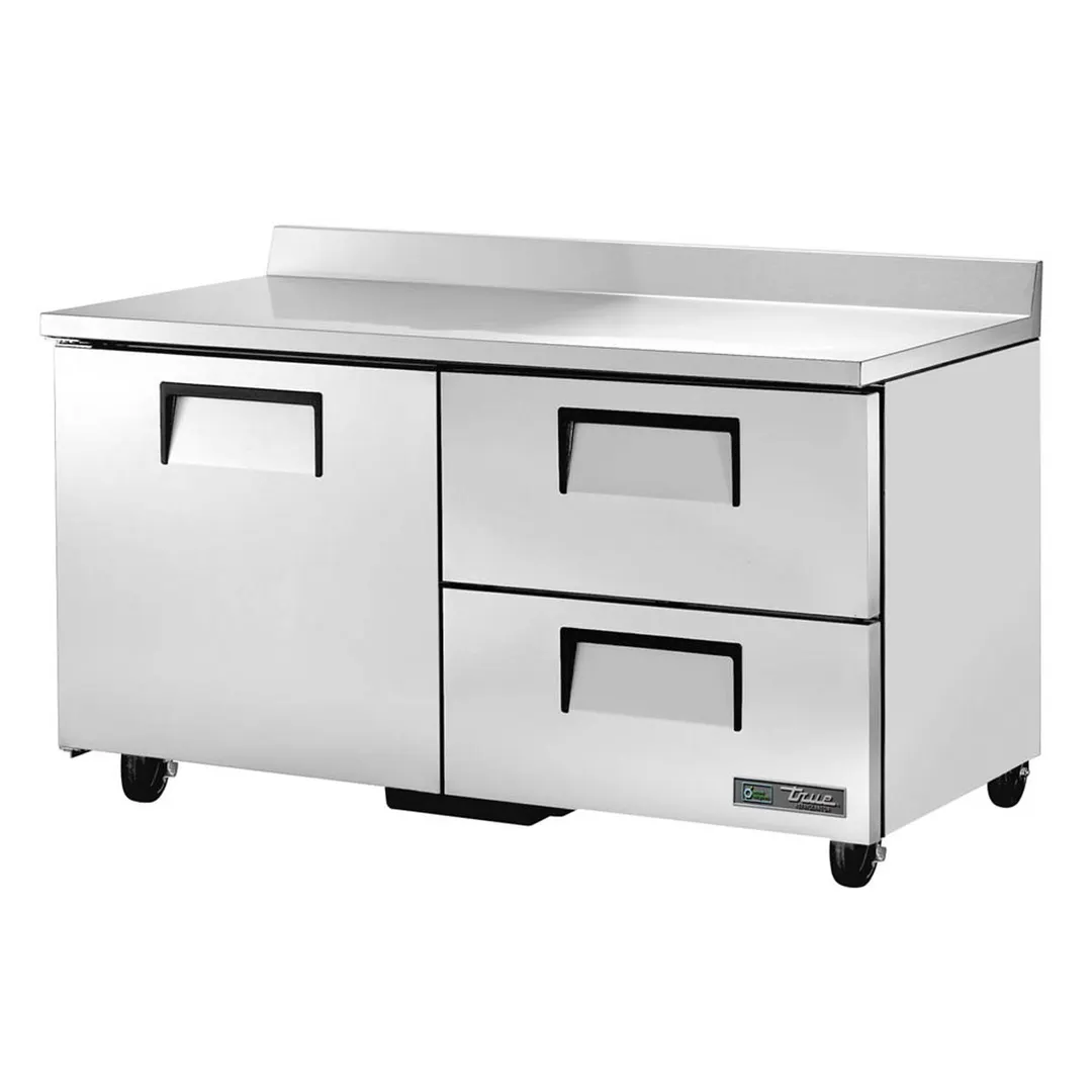 True TWT-60D-2-HC 60" 2-Section Worktop Refrigerator w/ 2 Drawers & 1 Door