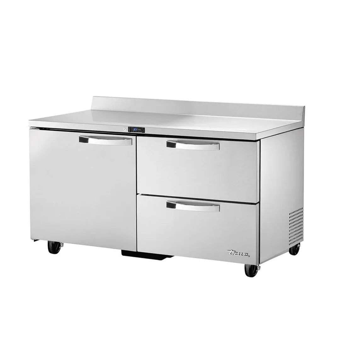 True TWT-60D-2-HC~SPEC3 60" 2-Section Worktop Refrigerator w/ 2 Drawers & 1 Door