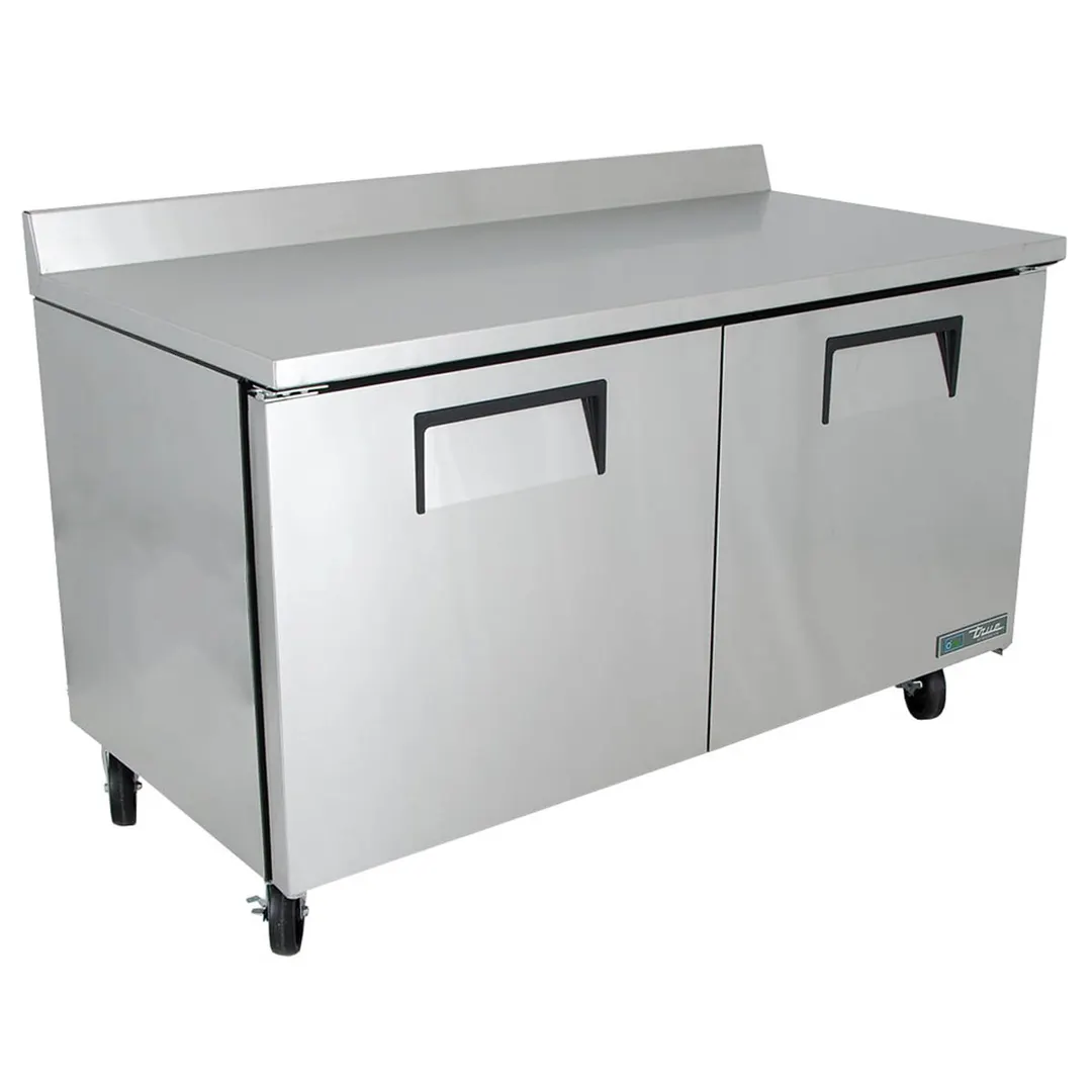 True TWT-60F-HC 60" 2-Section WorkTop Freezer w/ 2 Solid Doors, Stainless Steel Exterior