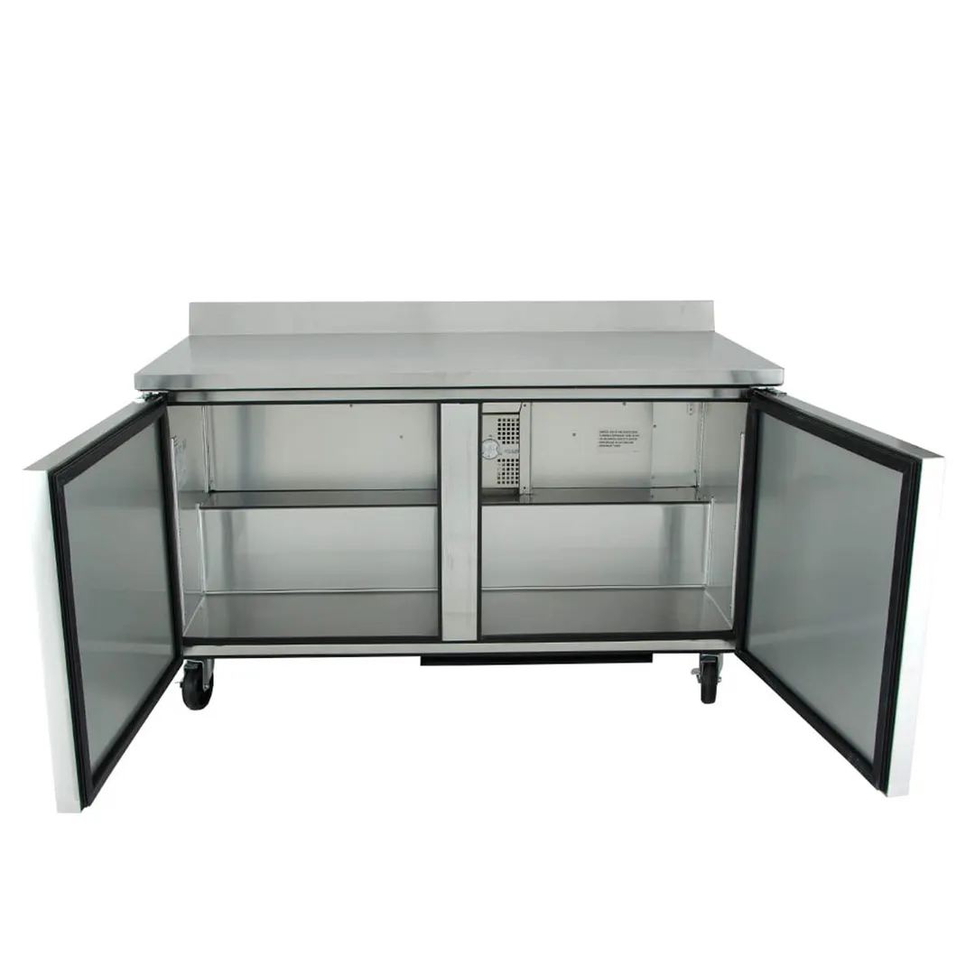 True TWT-60F-HC 60" 2-Section WorkTop Freezer w/ 2 Solid Doors, Stainless Steel Exterior