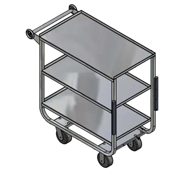 Winholt UC-3-2133SS Stainless Steel 3-Shelf Utility Cart w/ 500 lbs Per Shelf Capacity