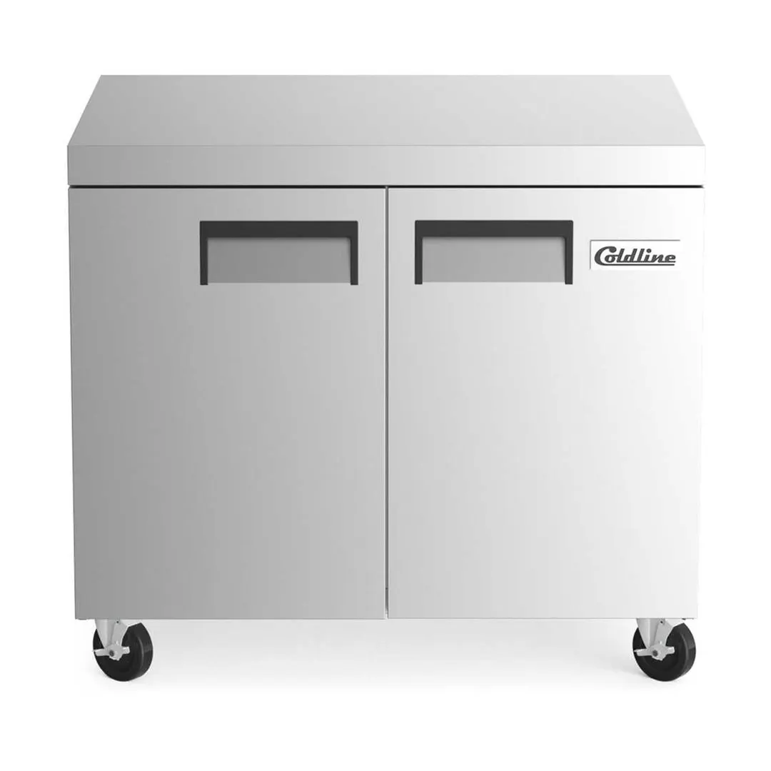 Coldline UC-36F 35" Two Section Undercounter Freezer, Self Contained, 8.5 cu. ft.