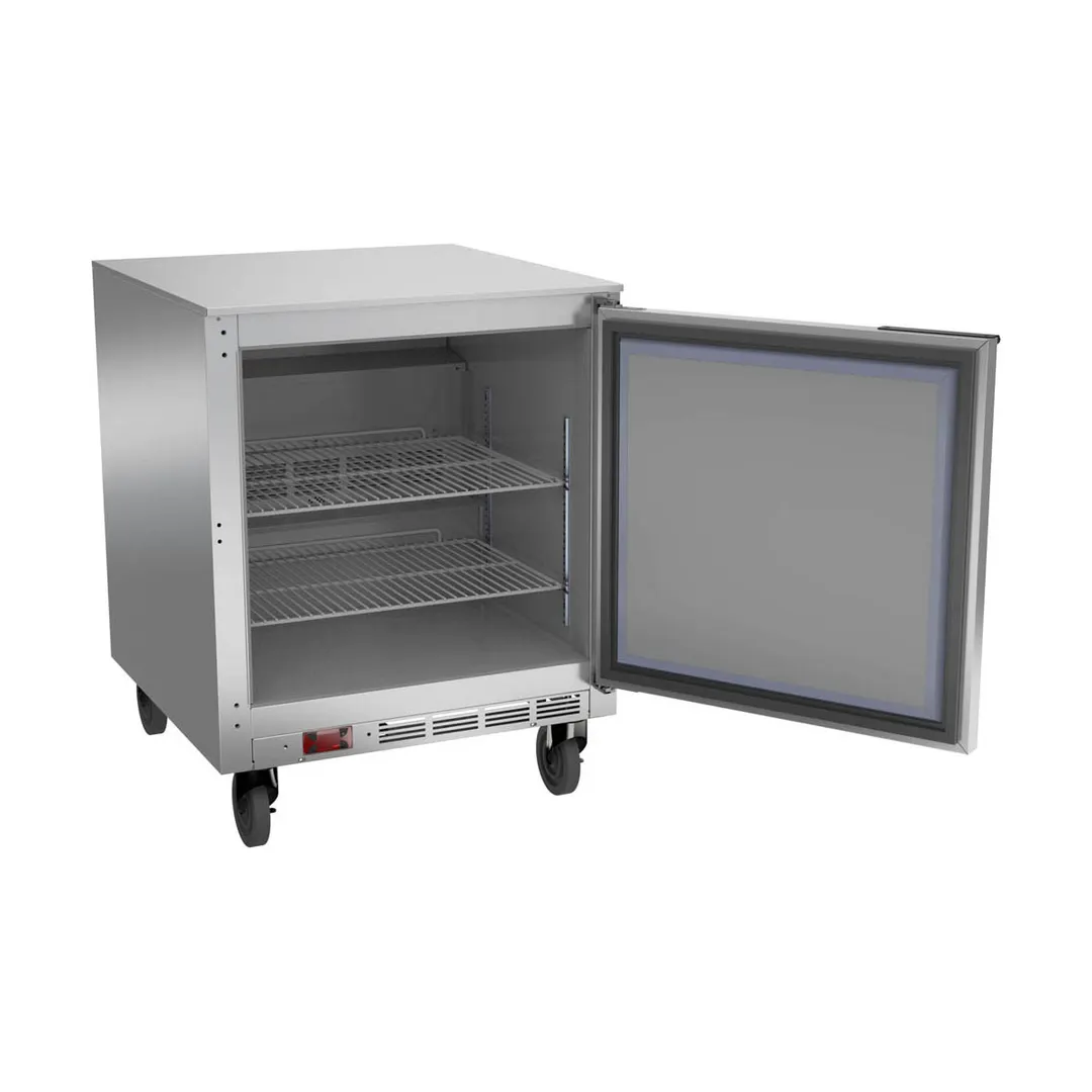 Beverage Air UCF27AHC 27" 1-Door Undercounter Freezer, Stainless Steel Exterior, 5.87 cu. ft., R290, 1/4 HP