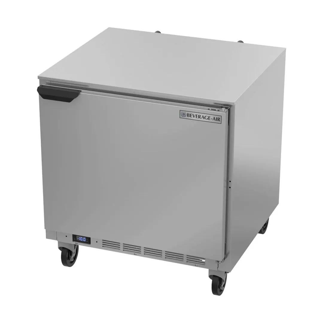 Beverage Air UCF32AHC 32" 1-Door Undercounter Freezer, Stainless Steel Exterior, 7.2 cu. ft.