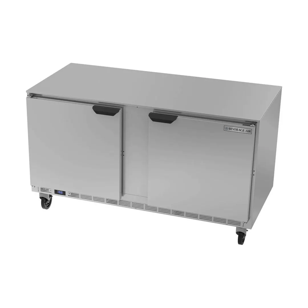 Beverage Air UCF60AHC 60" 2-Section Undercounter Freezer w/ 2 Doors, 14.39 cu. ft.