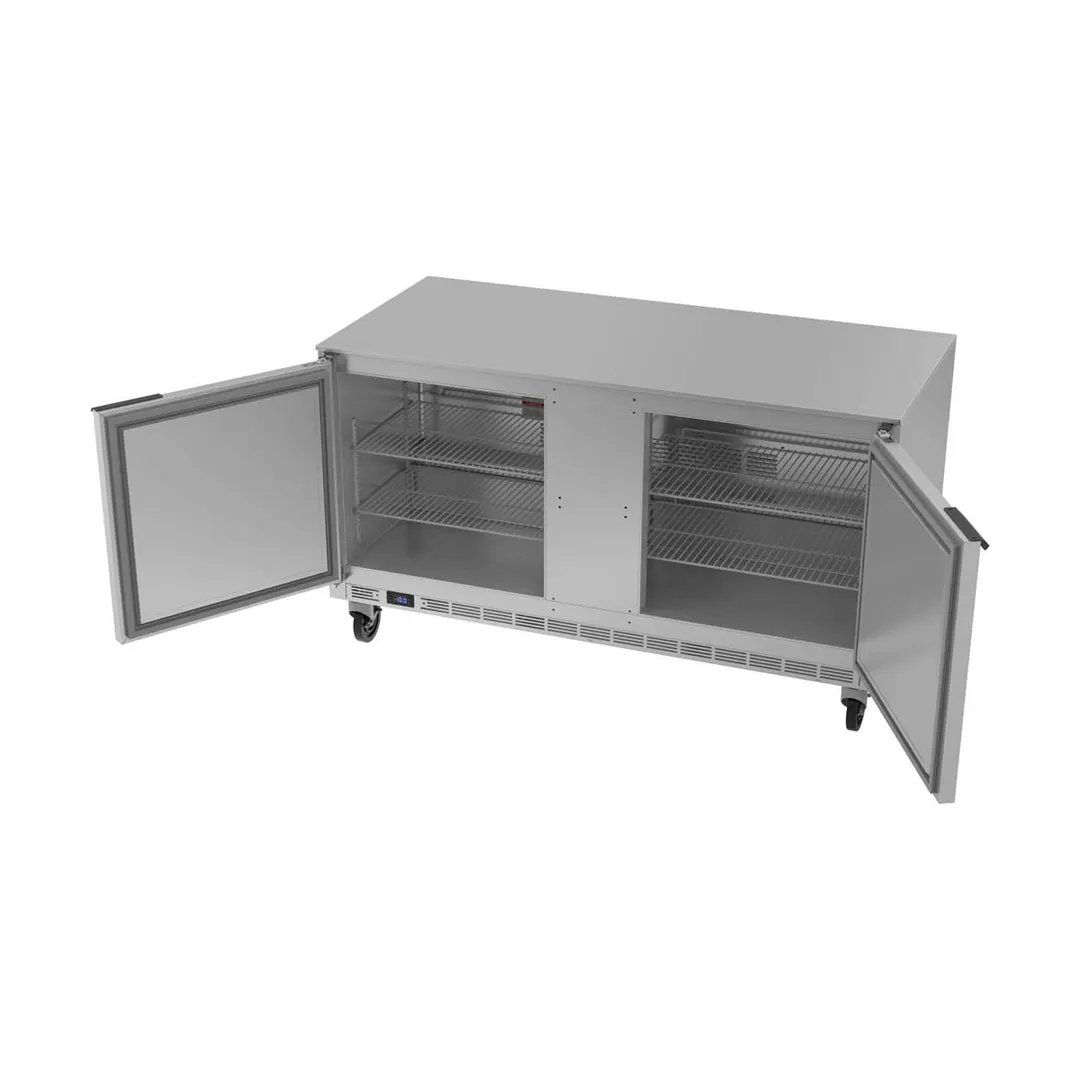 Beverage Air UCF60AHC 60" 2-Section Undercounter Freezer w/ 2 Doors, 14.39 cu. ft.
