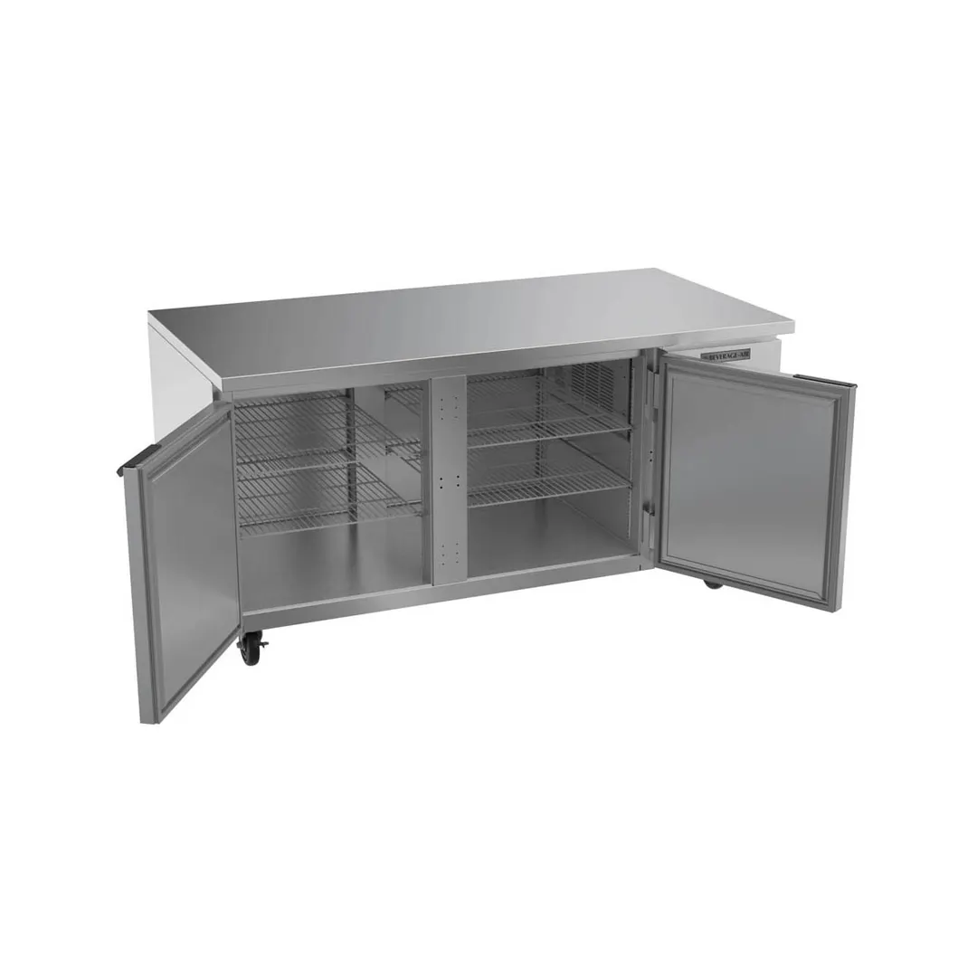 Beverage Air UCF67AHC 67" 2-Section Undercounter Freezer w/ 2 Doors, 20 cu. ft.