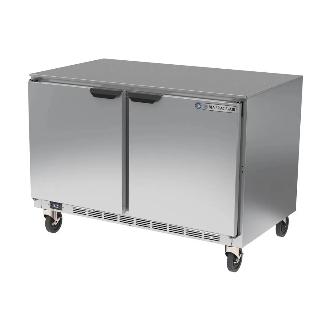 Beverage-Air UCR48AHC 48" Two Section Undercounter Refrigerator w/ 2 Doors, 11.82 cu. ft.