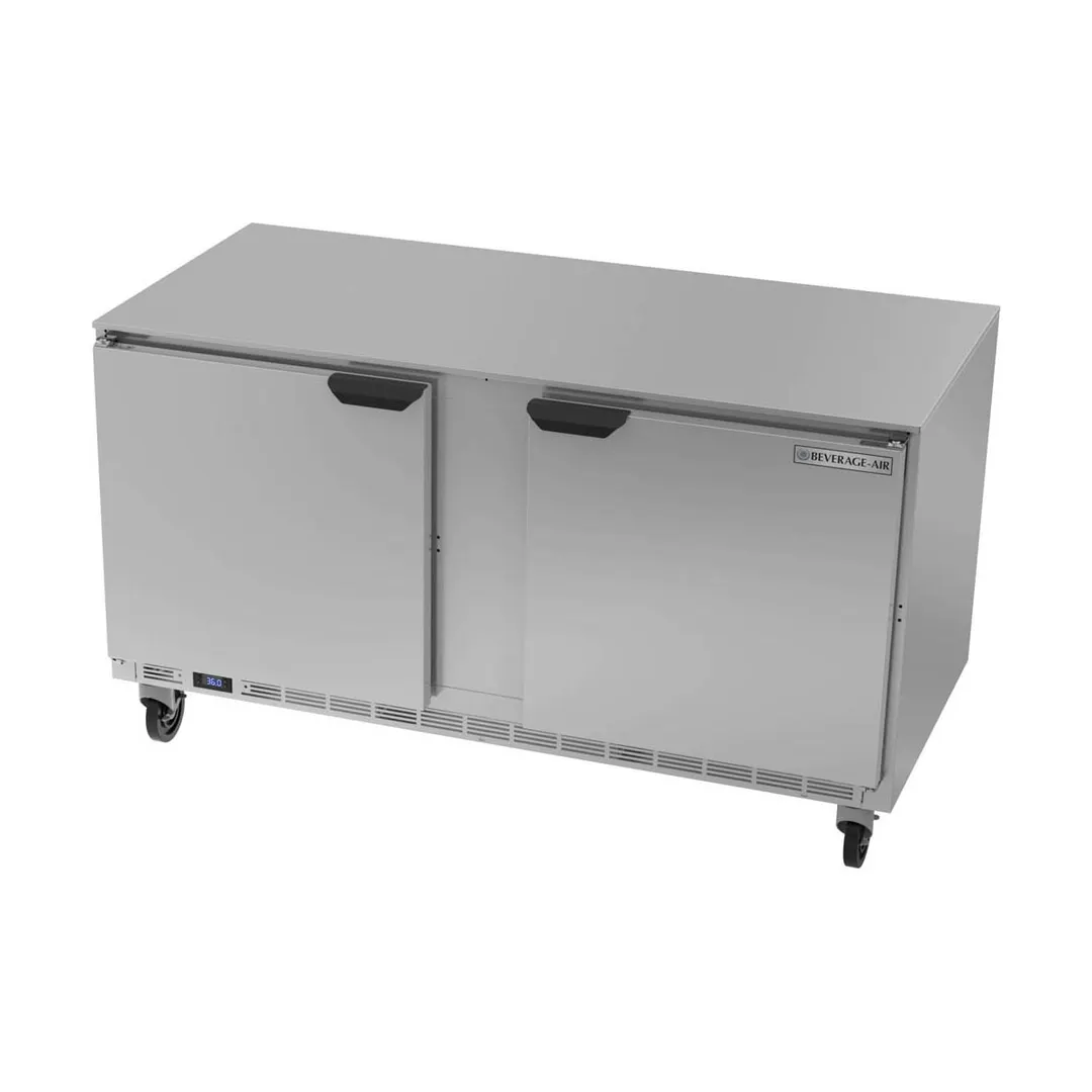 Beverage Air UCR60AHC 60" Two Section Undercounter Refrigerator w/ 2 Doors, 14.75 cu. ft.