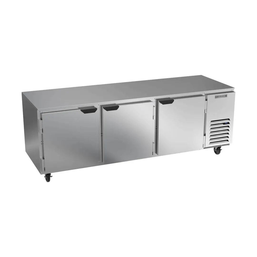Beverage Air UCR93AHC 93" Three Section Undercounter Refrigerator w/ 3 Doors, 29.7 cu. ft
