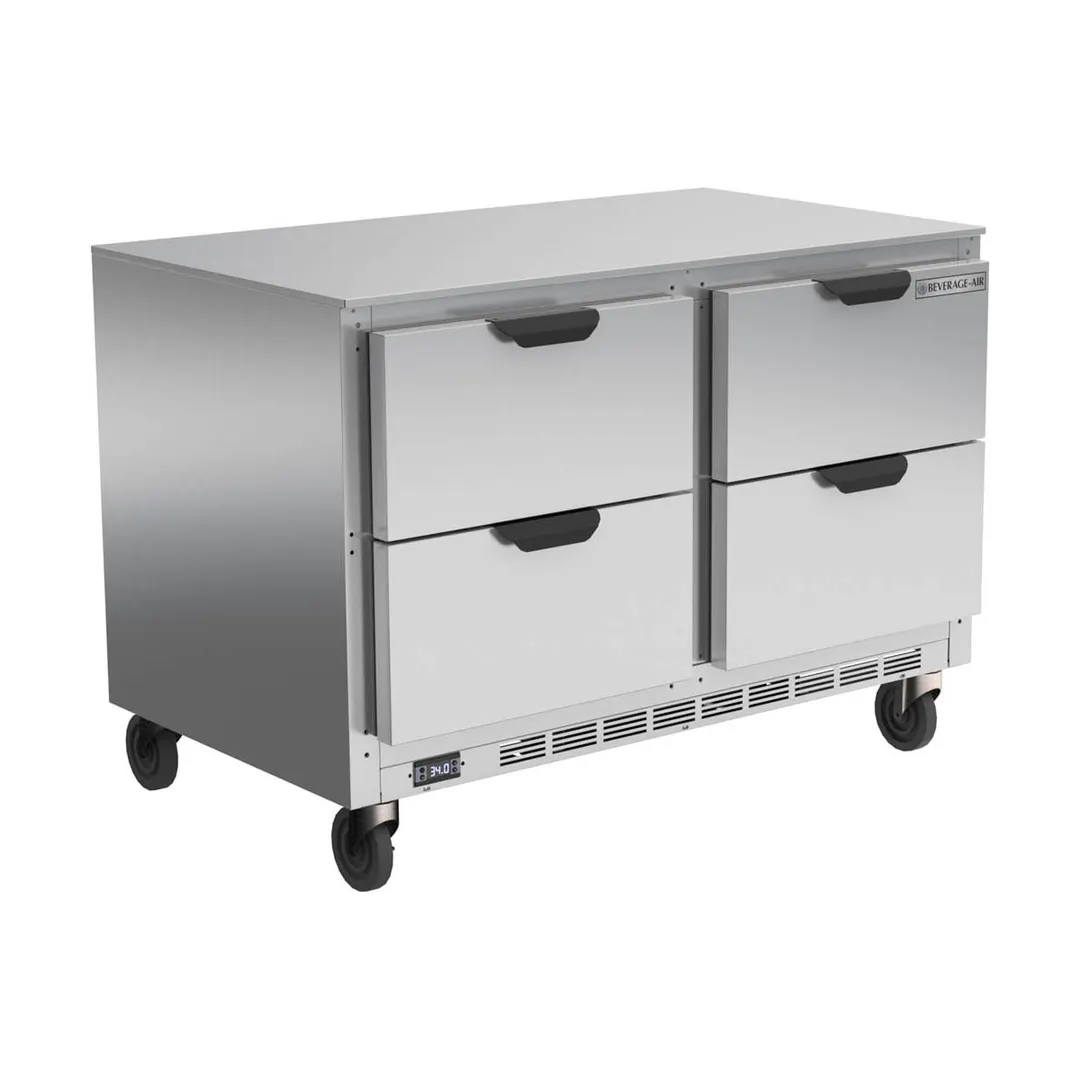 Beverage Air UCRD48AHC-4 48" Two Section Undercounter Refrigerator w/ 4 Drawers, 12 cu. ft.