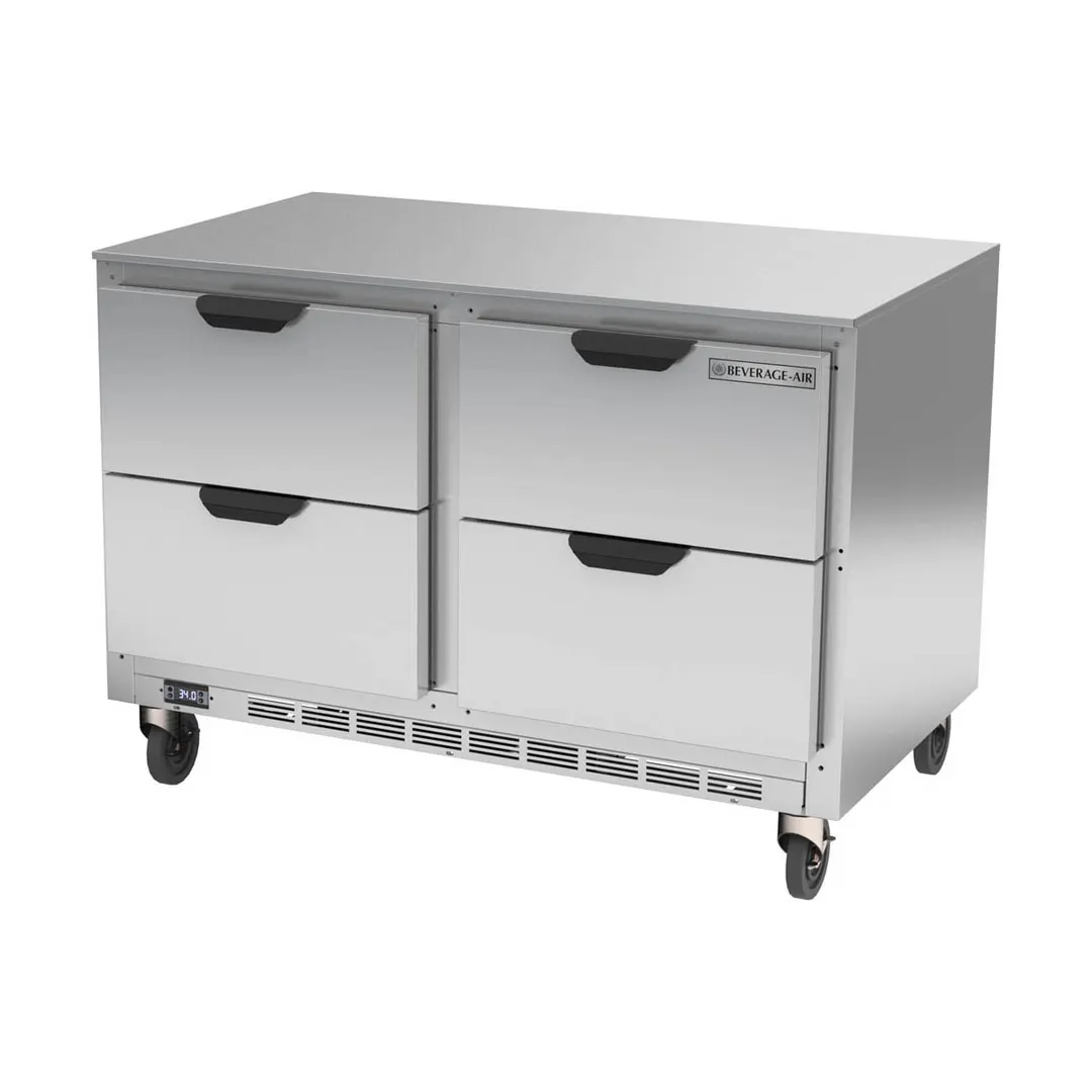 Beverage Air UCRD48AHC-4 48" Two Section Undercounter Refrigerator w/ 4 Drawers, 12 cu. ft.