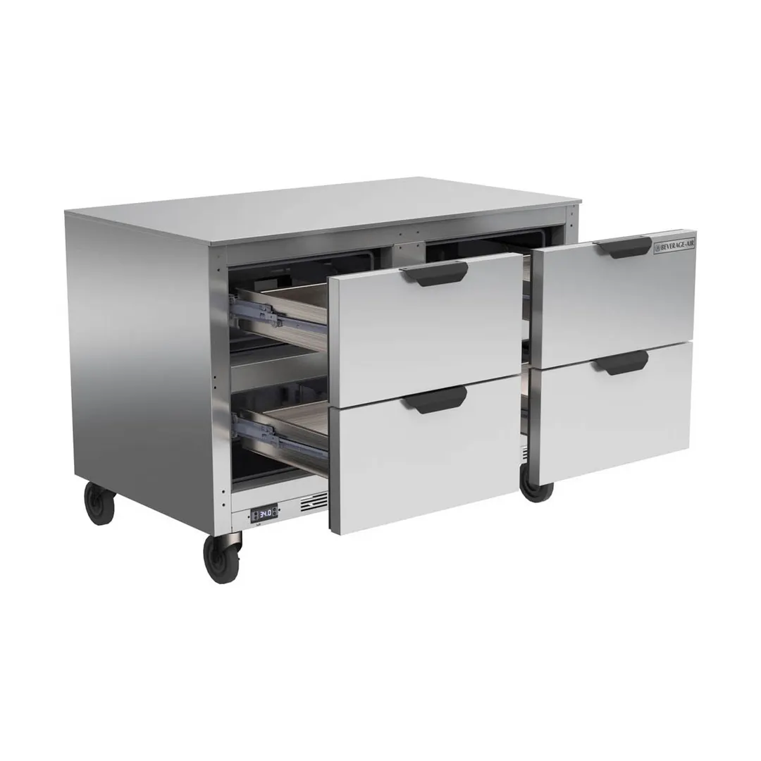 Beverage Air UCRD48AHC-4 48" Two Section Undercounter Refrigerator w/ 4 Drawers, 12 cu. ft.