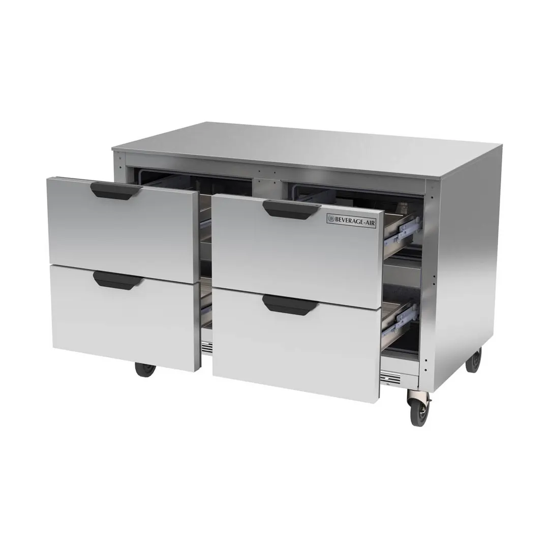 Beverage Air UCRD48AHC-4 48" Two Section Undercounter Refrigerator w/ 4 Drawers, 12 cu. ft.