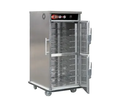 FWE UHST-10D-HO 1-Section 2-Door Heated Holding Cabinet, 61"-66"H, Stainless Steel, Dutch Doors, Top Mounted Heating