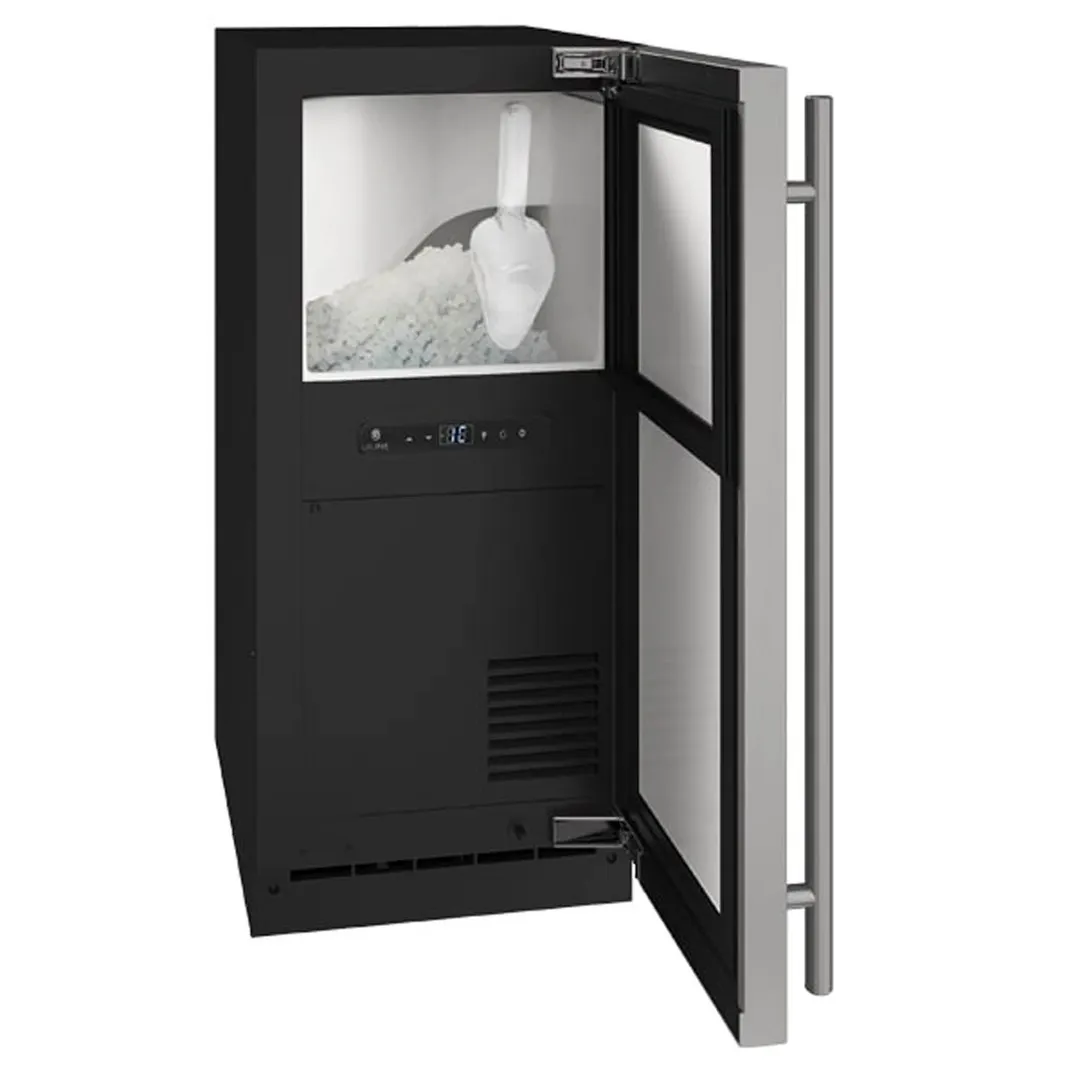 U-Line UHNP115-SS01B Nugget-Style Ice Maker With Bin w/ 90-lb. Production & 30-lb. Storage