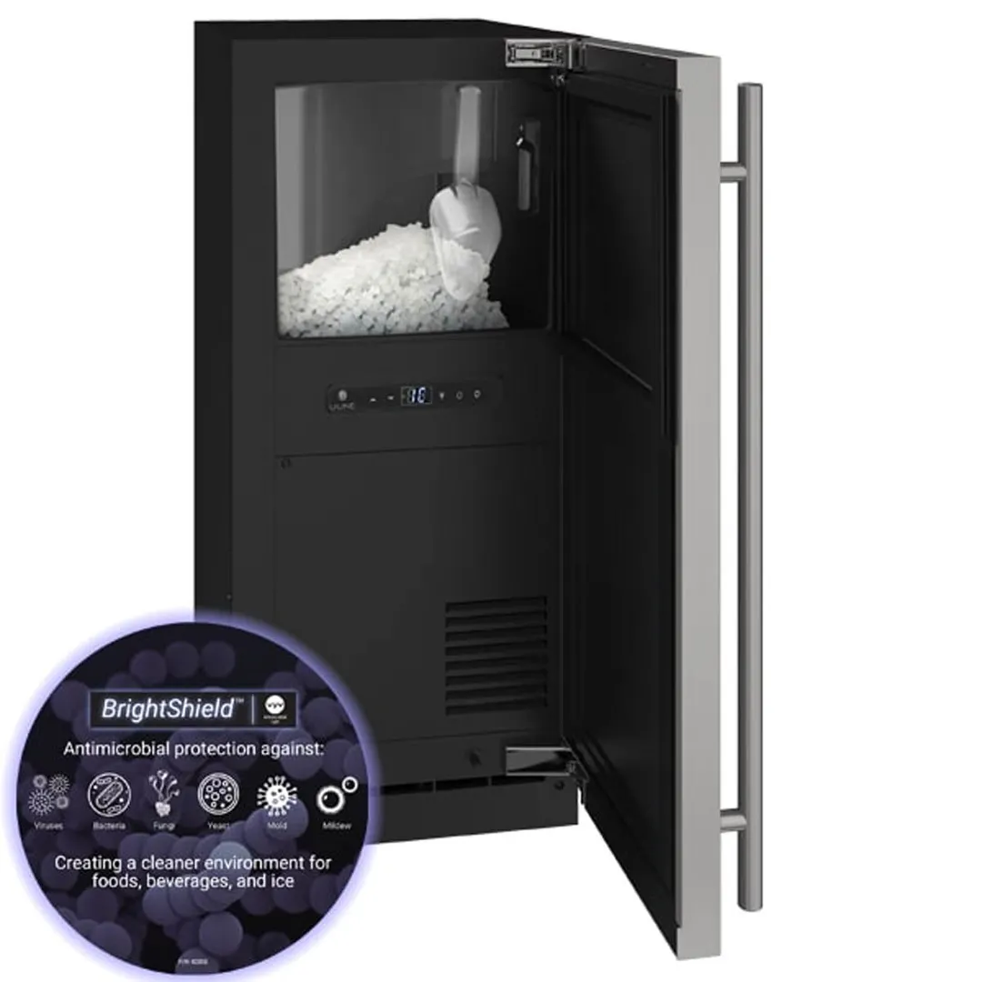 U-Line UHNP315-SS81A Nugget-Style Ice Maker With Bin w/ 90-lb. Production & 25-lb. Storage