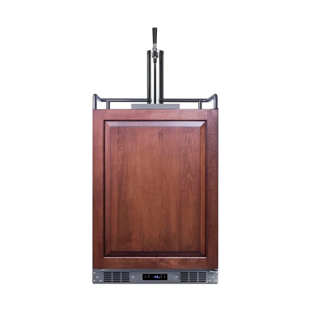 Summit SBC682PNR 24" Keg Cooler, 5.6 cu.ft Stainless, Right-Hand, 1‑Tap, 5 lb CO2 Tank, 115V ETL