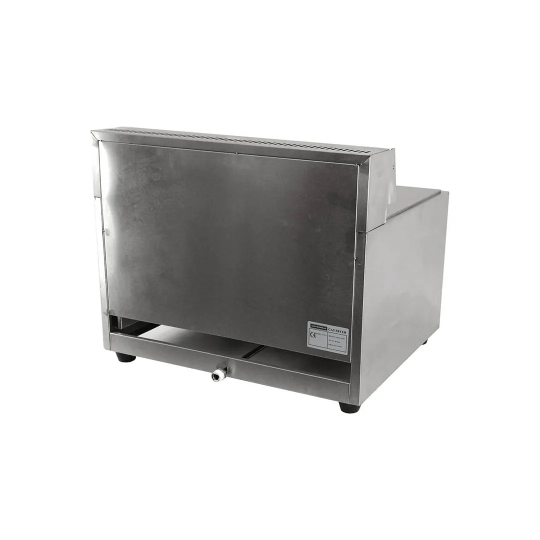 Uniworld UGF-72H 23" Split Pot Countertop Gas Fryer w/ (2) 10-L Wells, 2 Fry Baskets, 2 Night Covers