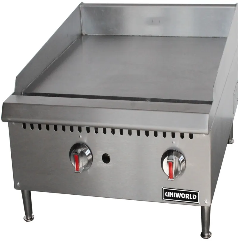 Uniworld UPGG-24E 24" Countertop Manual Gas Griddle, 3/4" Steel Plate, 60.000 BTU