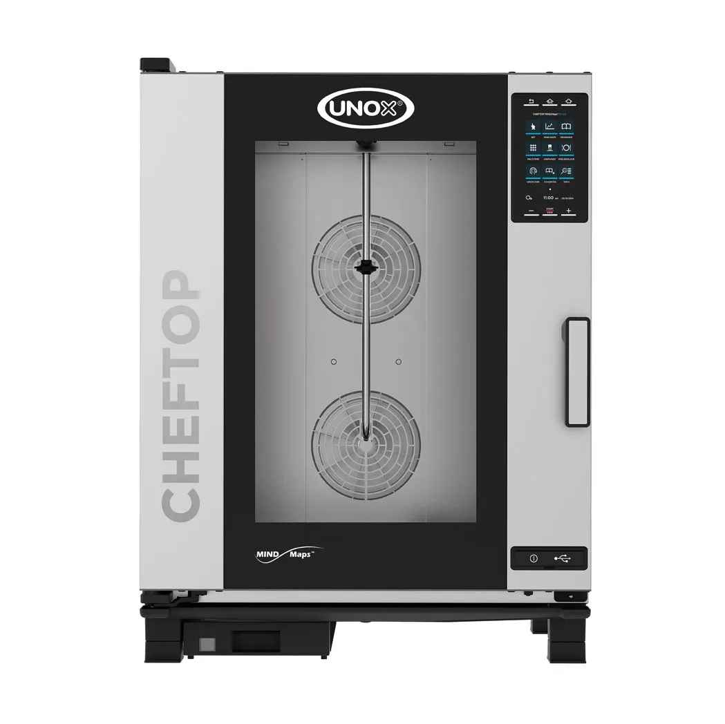 UNOX XAVC-1011-EPRM Full Size 10 Pan Electric Combi Oven w/ MIND.Maps Plus, Touchscreen, Steam Generator