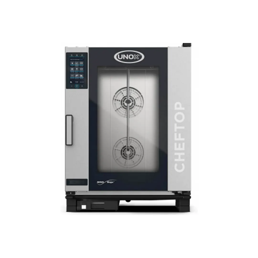 UNOX XAVC-1011-GPLM Half Size 10 Pan Gas Combi Oven w/ MIND.Maps Plus, Touchscreen, 7.,000 BTU