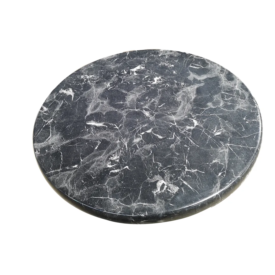 American Tables & Seating ATO28-202 28" Round Outdoor Laminate Table Top, Alcantara Black