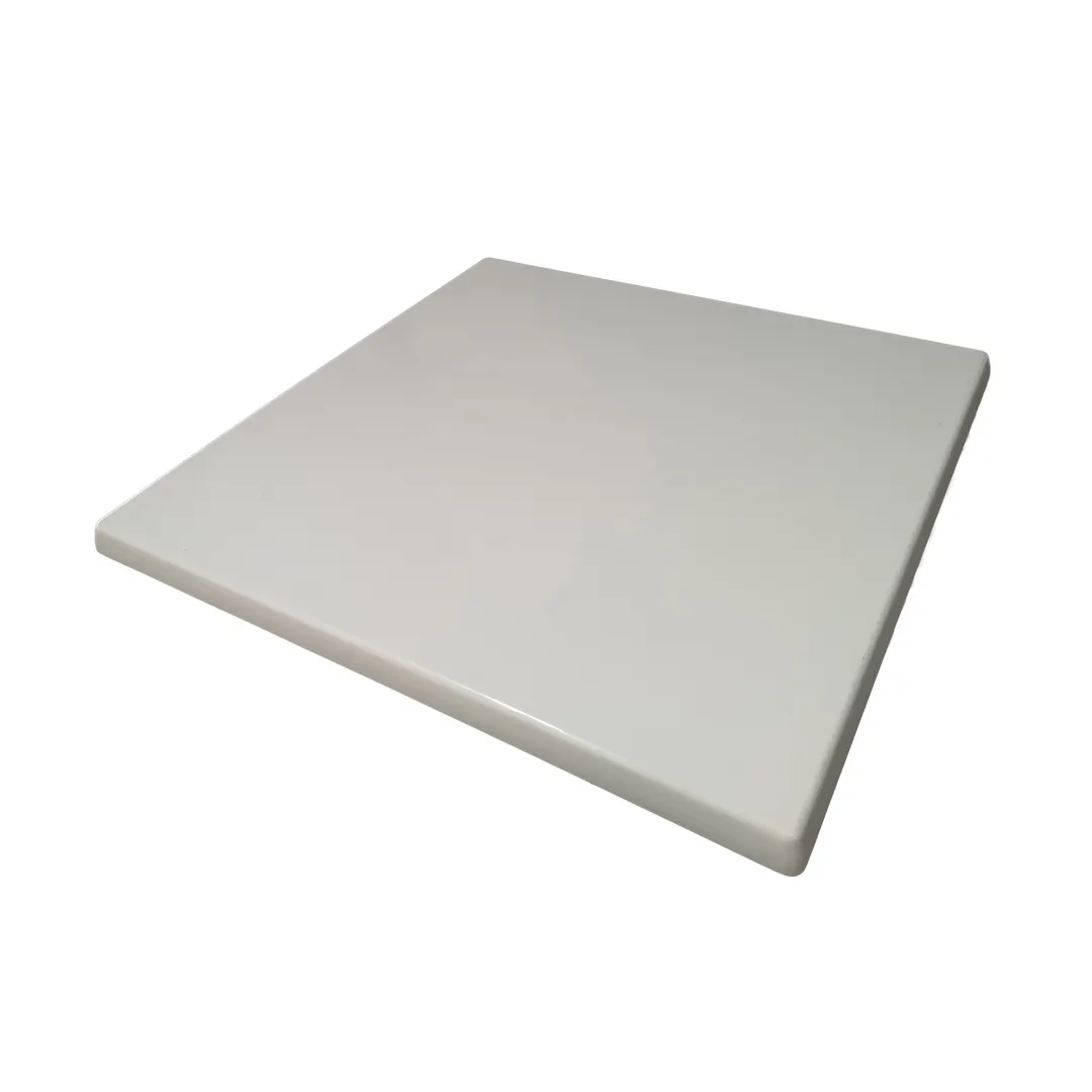 American Tables & Seating ATO2828-214 28" Square Outdoor Laminate Table Top, Pearl White